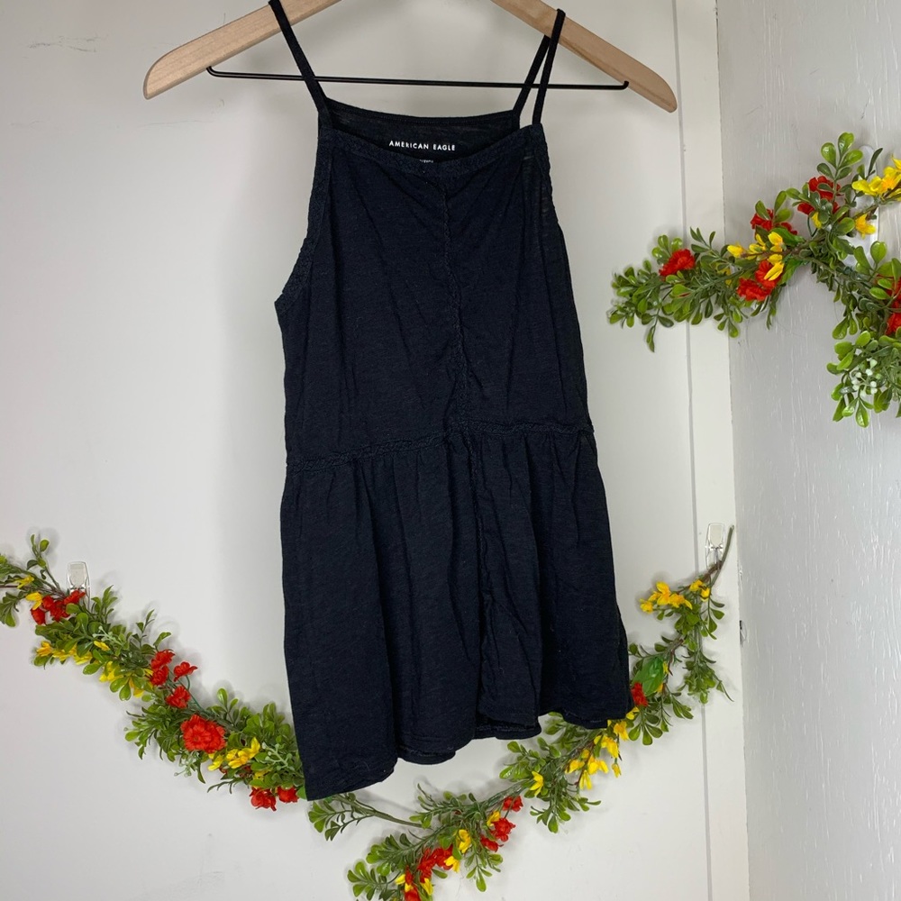 SOLD❌American Eagle High Neck Peplum Tank Top